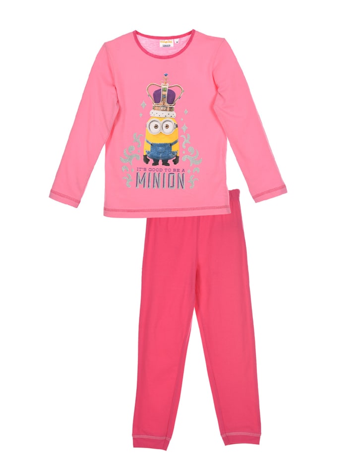 2tlg. Outfit: Schlafanzug Langarm in Rosa