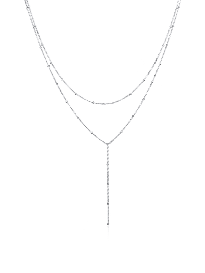 Halskette 925 Sterling Silber Kugel in Silber