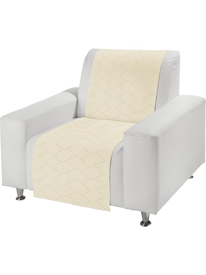 Sessel- und Sofaschoner in natur