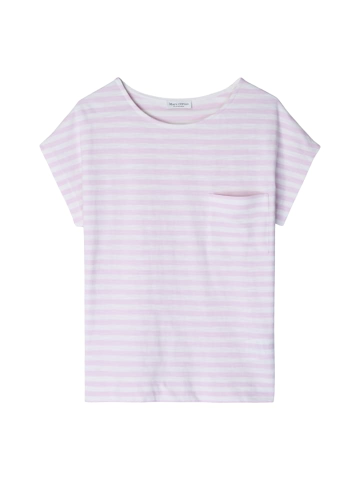 Gestreiftes T-Shirt regular in Light Purple