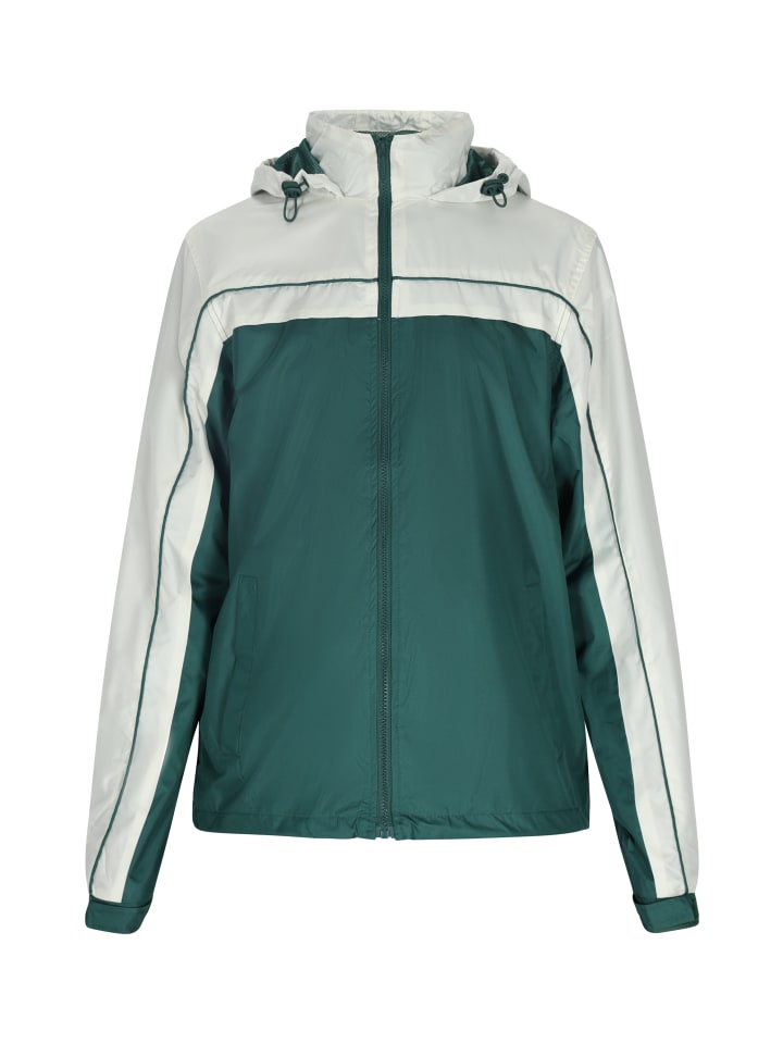 Men Jacket in Dunkelgrün Wollweiss