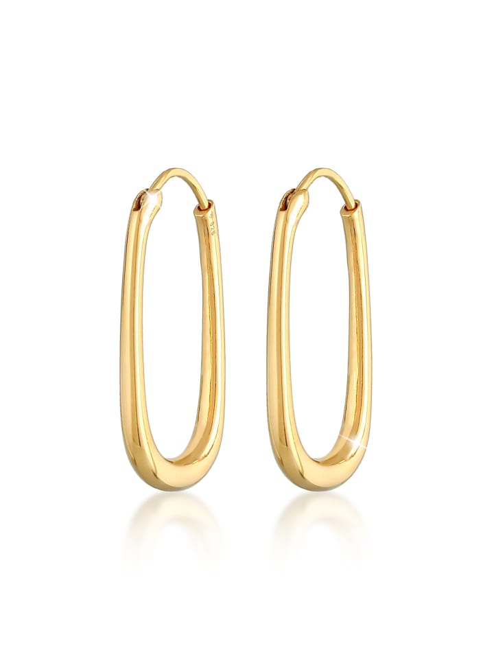 Ohrringe 925 Sterling Silber Geo in Gold