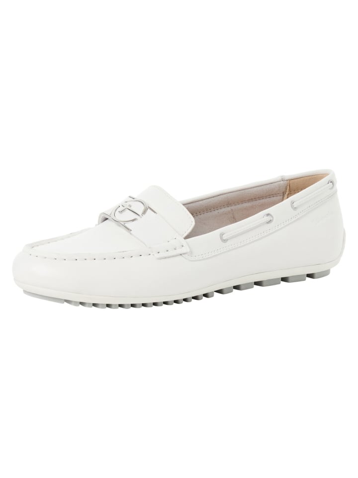Mokassin in WHITE LEATHER