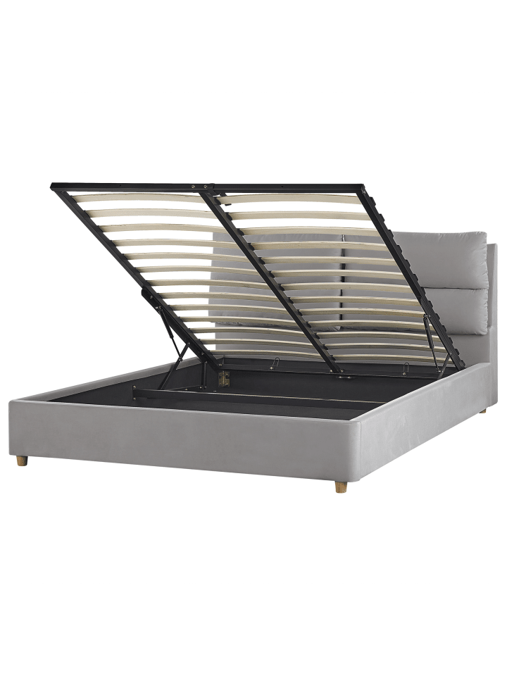 2-tlg Doppelbett BATILLY in Grau