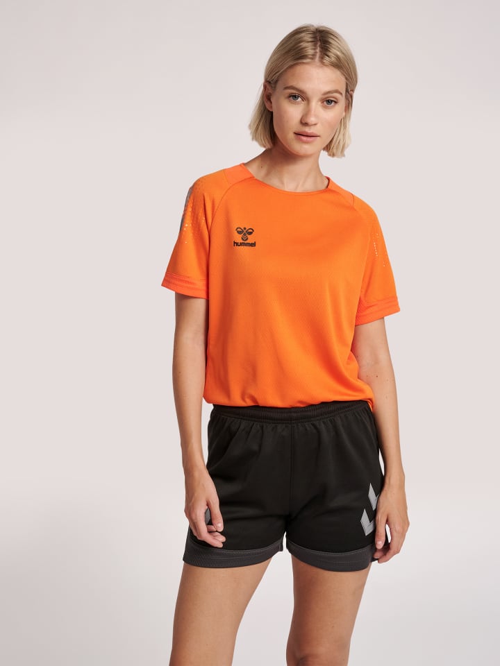T-Shirt Hmllead Damen in ORANGE TIGER