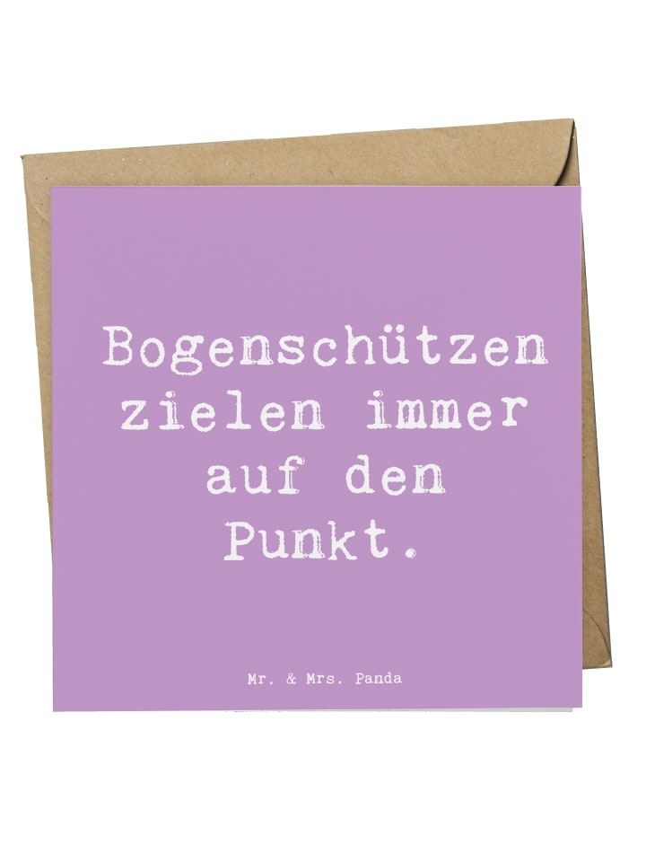 Grußkarte Spruch Bogenschützen Fokussierung mit... in Lavendeltraum