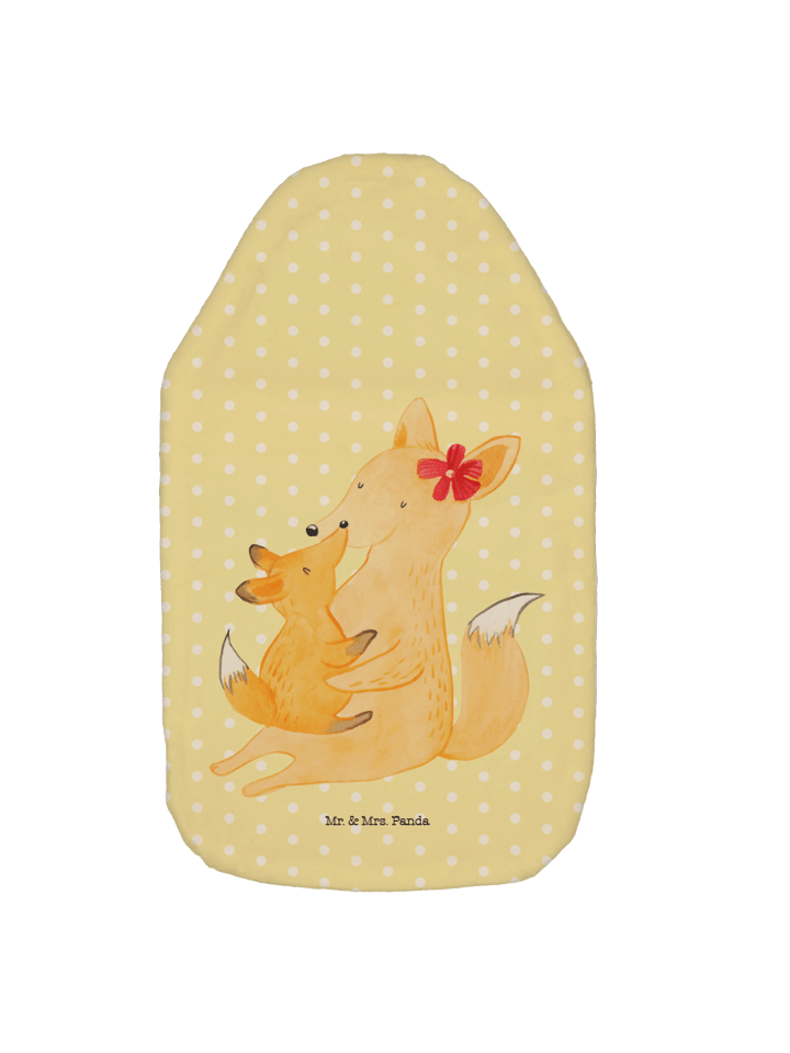 Wärmflasche Fuchs Mama ohne Spruch in Gelb Pastell