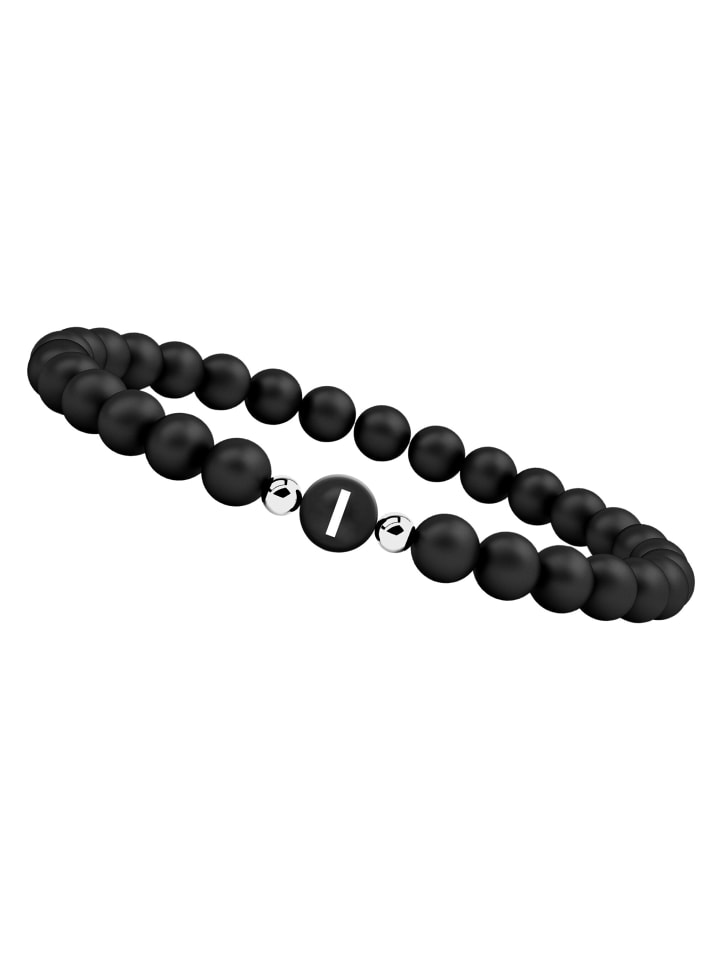 Perlenarmband in Schwarz