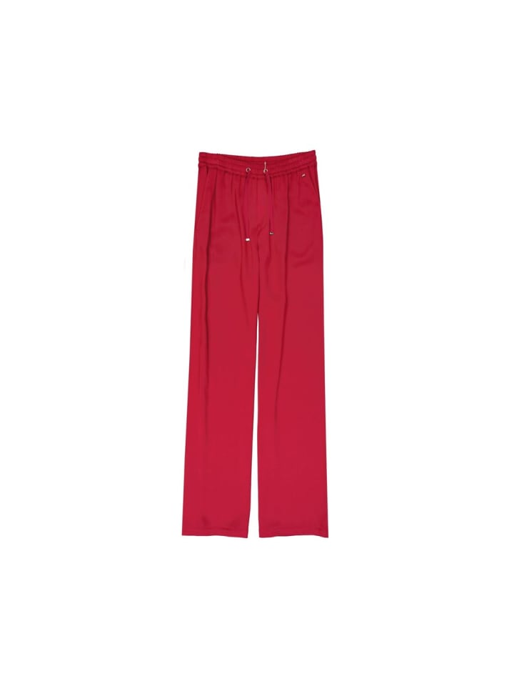 Mehrfarbig Rot Acetat Casual Hose