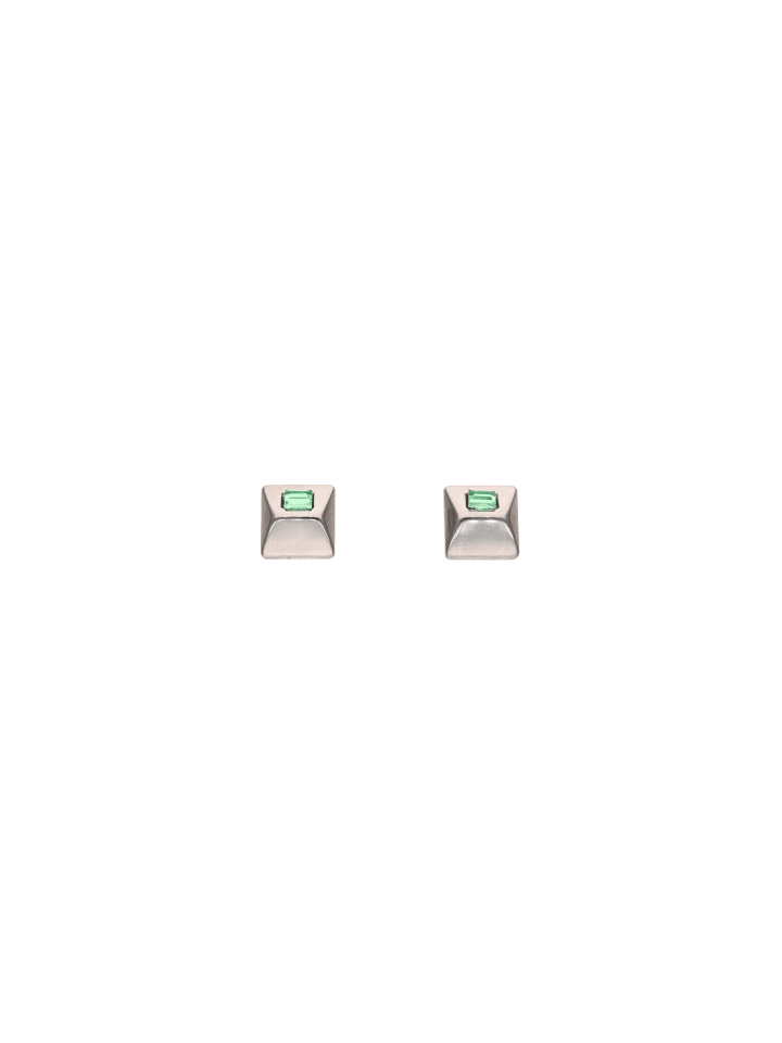 Women Earrings in Silver Green