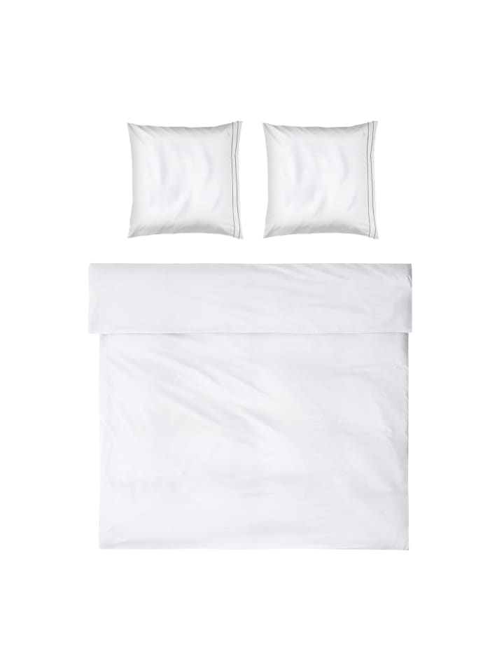 Bettwäsche Noblesse in white/grey