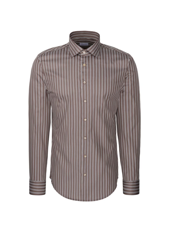 Business Hemd Slim in Braun