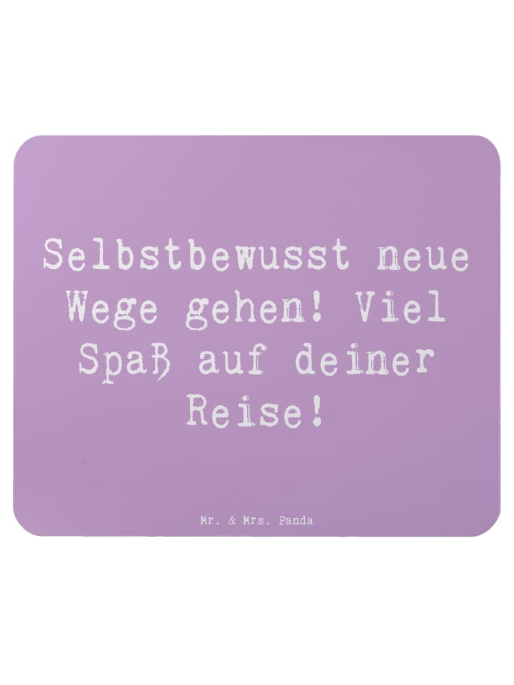 Mouse Pad Spruch Alleine Reisen unternehmen mit... in Lavendeltraum