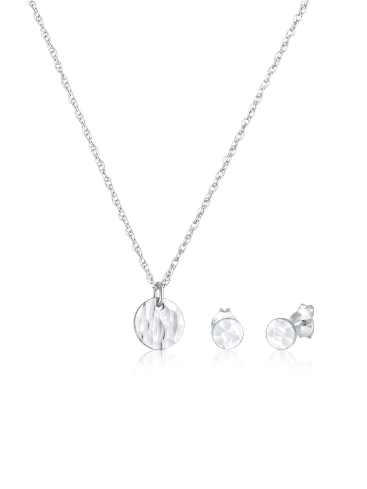 Schmuckset 925 Sterling Silber Geo in Silber