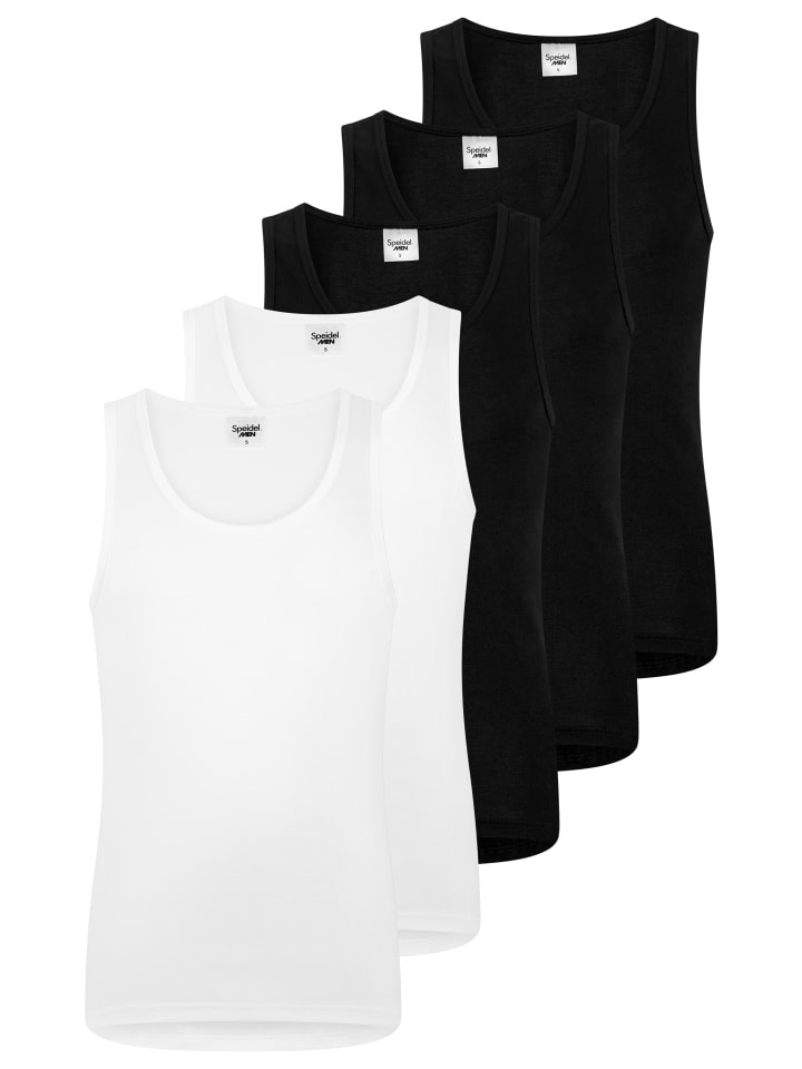 Unterhemd / Tanktop Classic in Schwarz / weiß
