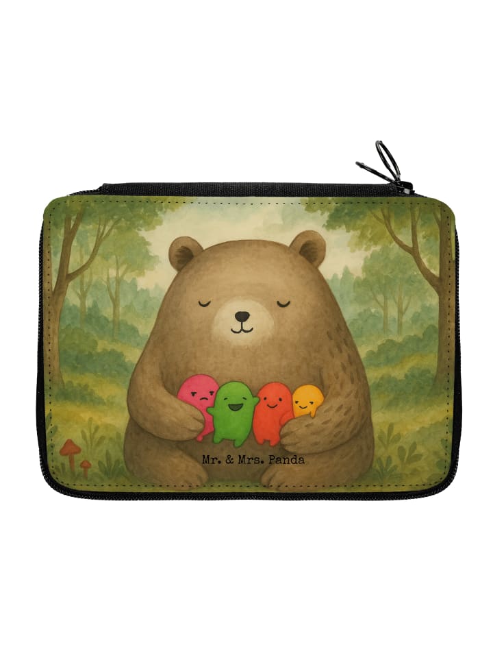Federtasche Bär Gefühl Design ohne Spruch in Weiß