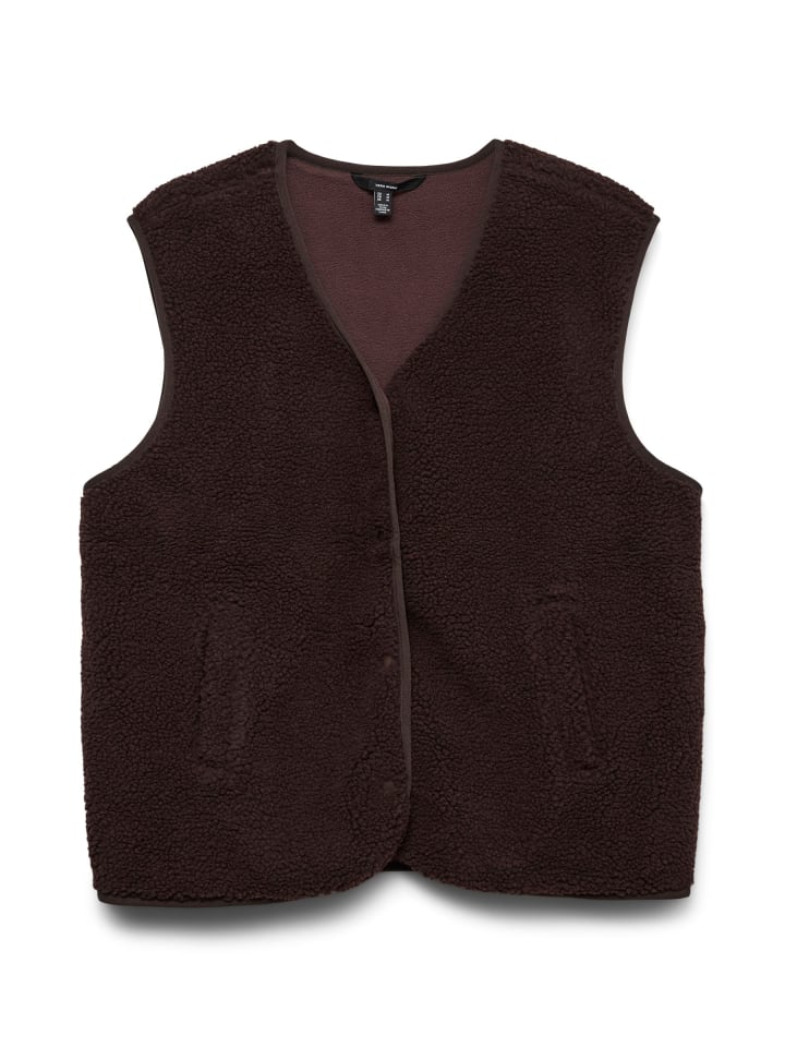Teddyfell Weste in Black Coffee