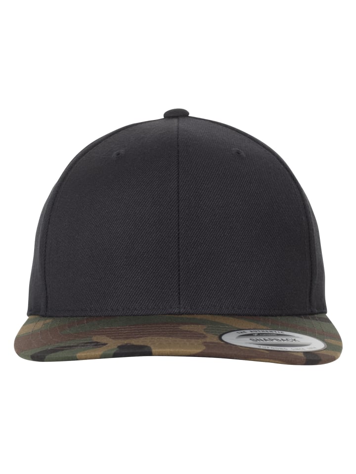 Snapback - Classic in blk/green camo