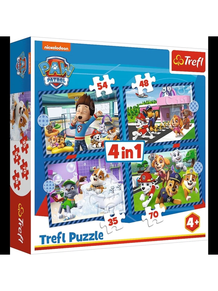 Puzzle - 4 in 1 - Hundeangelegenheiten - Paw Patrol - Trefl 34650