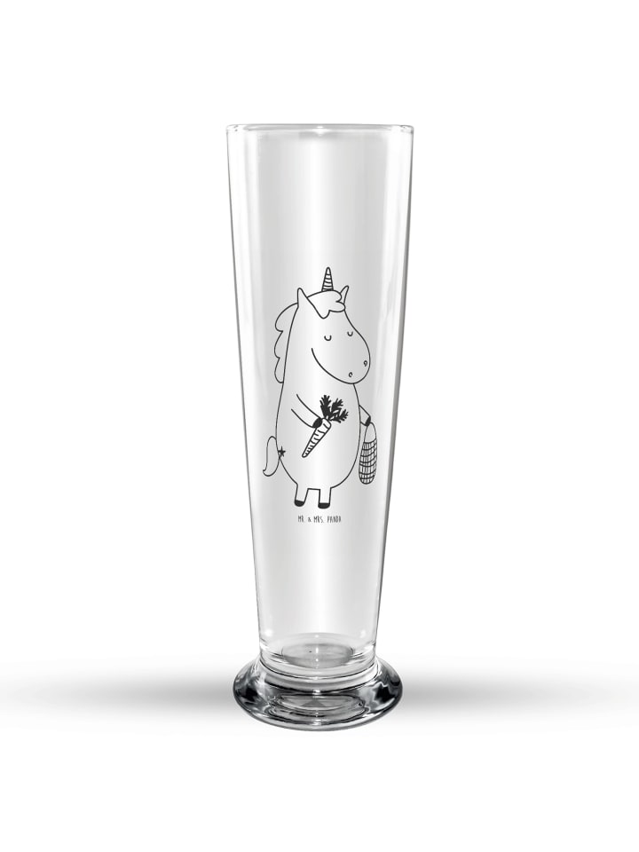 Pilsglas Einhorn Vegan ohne Spruch in Transparent