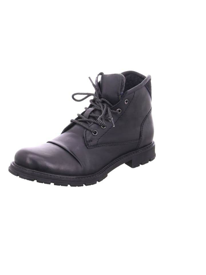 Schnür-Stiefeletten für Herren in schwarz