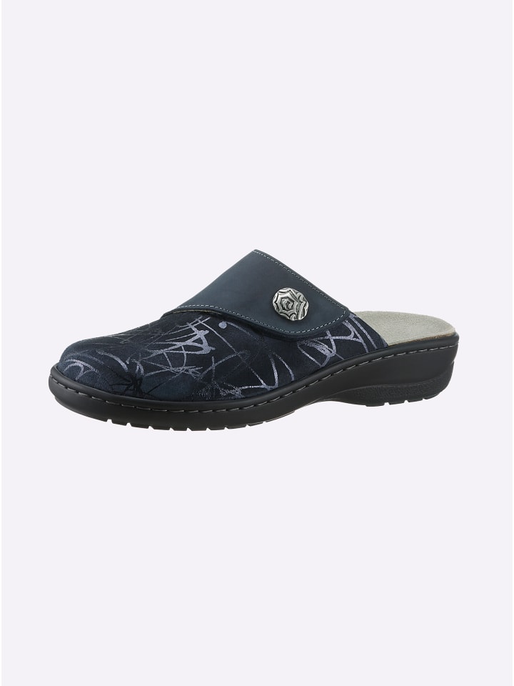 Pantolette in mittelblau