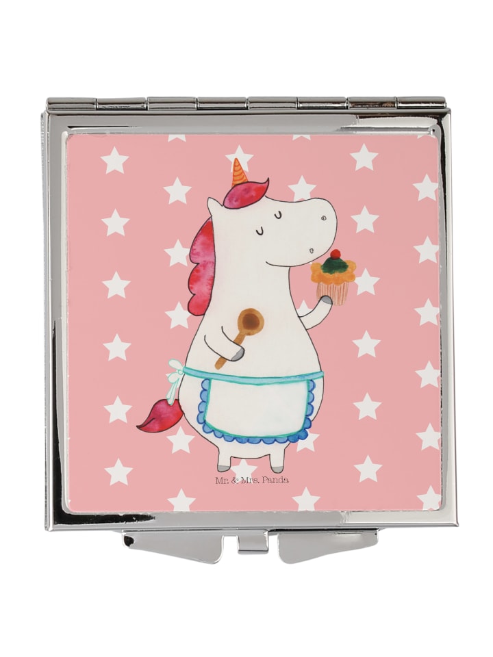 Schminkspiegel Einhorn Küche ohne Spruch in Rot Pastell