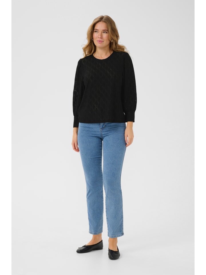 Bluse langarm KAtio Regular fit in Black Deep
