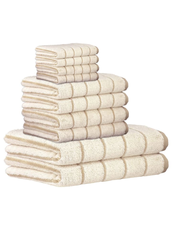 Handtuch 10er Pack in Natur