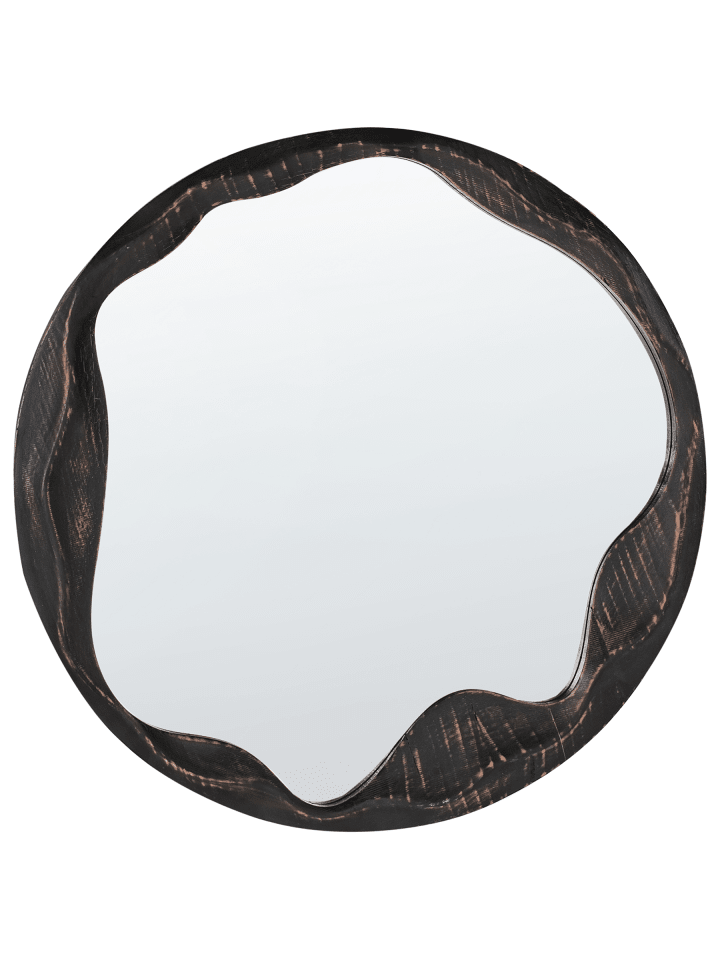 Wandspiegel LANGON in Braun - (W) 60 x (H) 60 x (L) 2 cm Horizontal