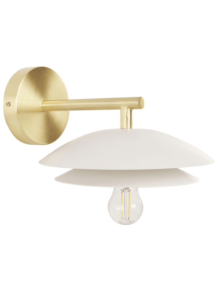 Wandleuchte LASOLO in Weiß/Gold - (W) 22 x (H) 14 x (L) 29 cm