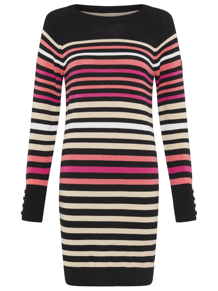 Strickkleid in marine-bunt