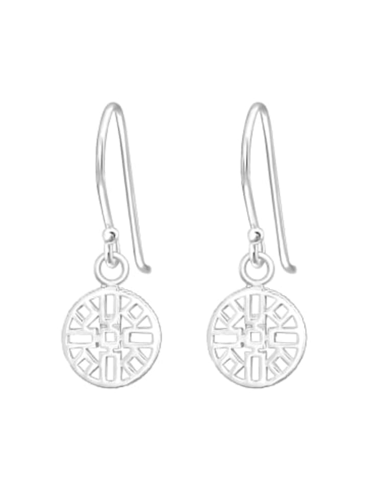 Ohrringe PLÄTTCHEN in 925 Sterling Silber, 2-tlg. in silber