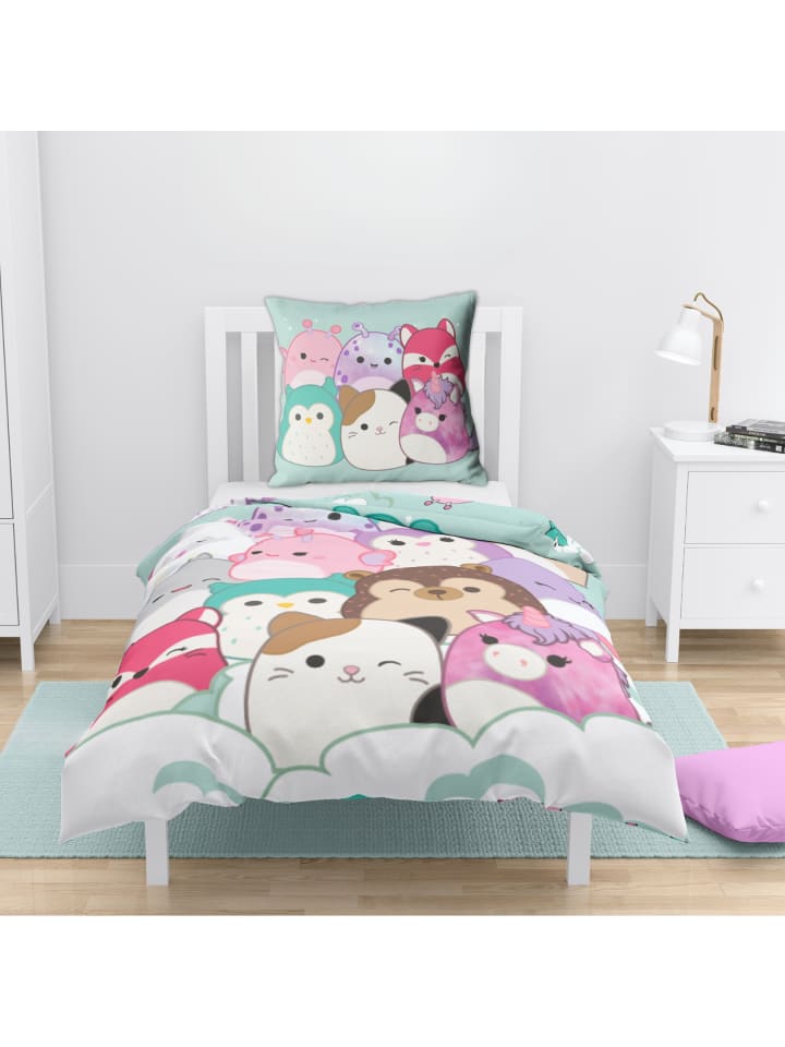 Asciugamano Squishmallows Ufficiale Per Bambini - 70x140cm, Cotone Super Morbido, Per Spiaggia E Bagno - Foto 3