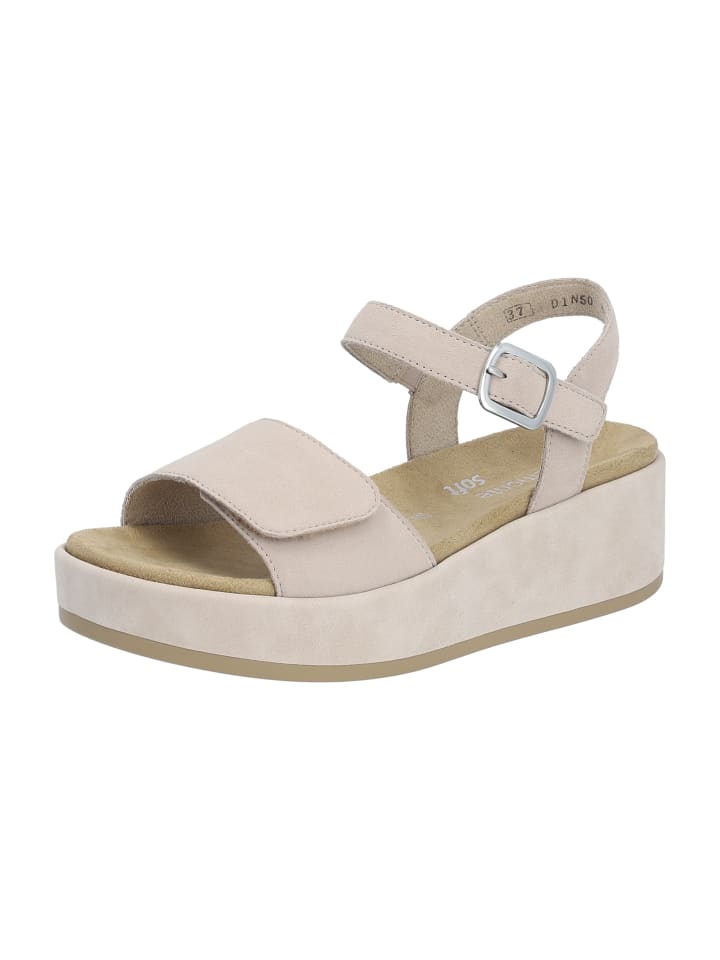 Keilsandaletten in Beige