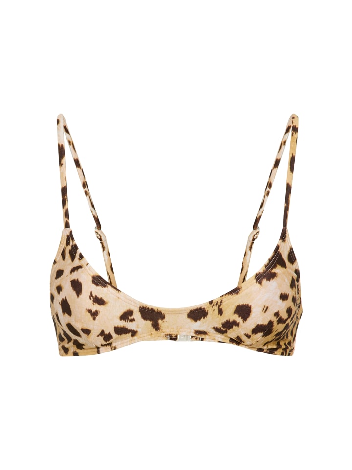 Bustier-Bikini-Top in leopard
