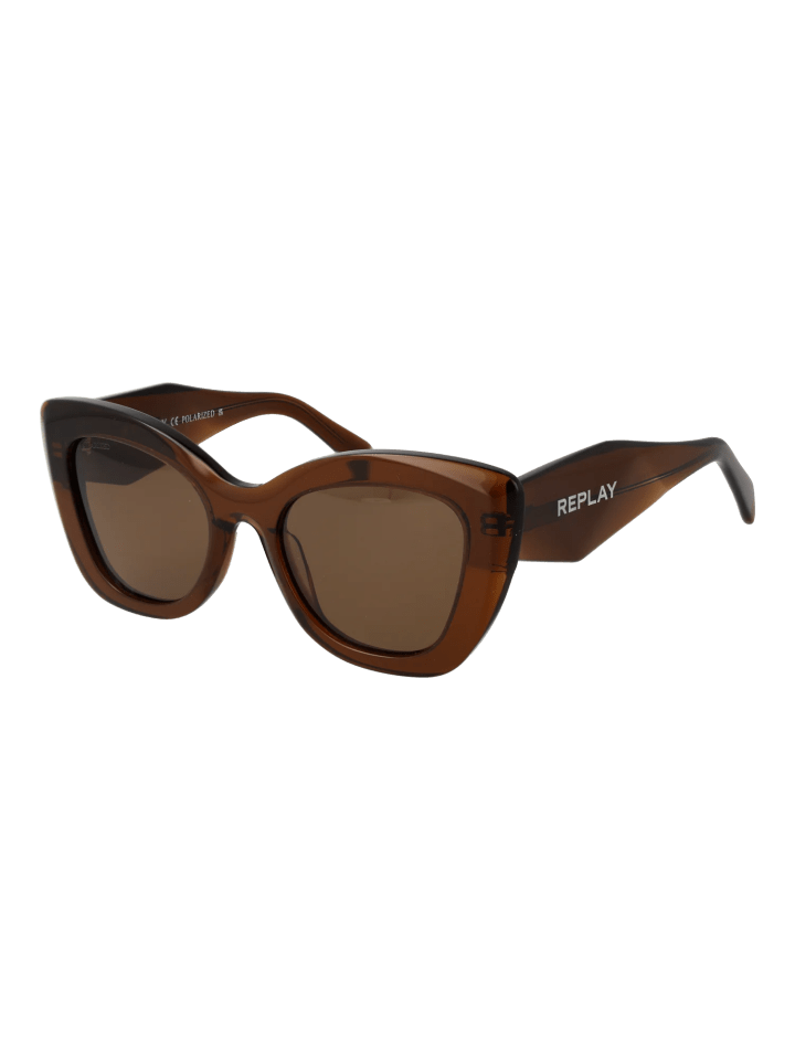 Frauen Sonnenbrille Katzenauge Braun
