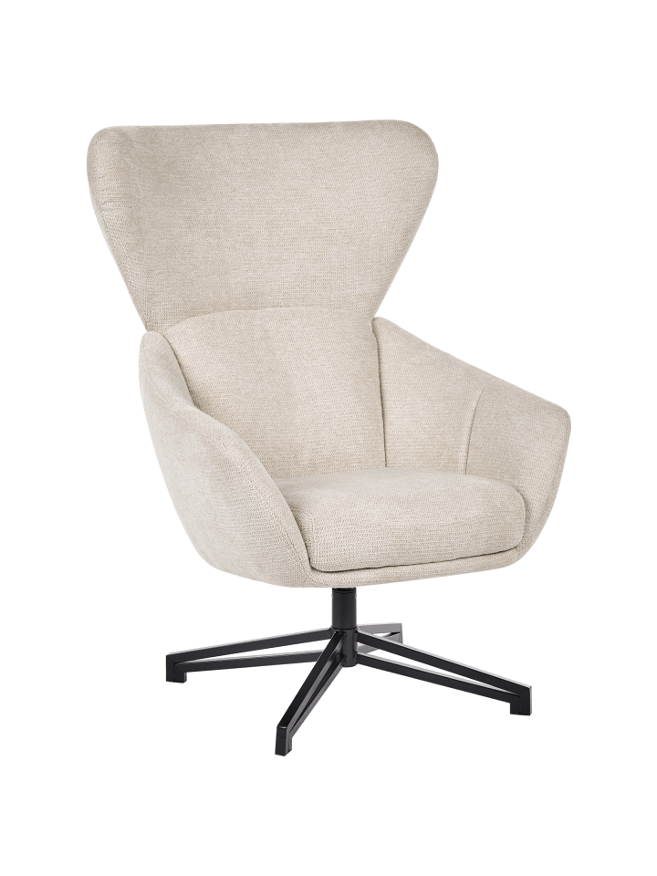 Sessel DALEN in Beige/Schwarz - (W) 76 x (H) 111 x (L) 87 cm