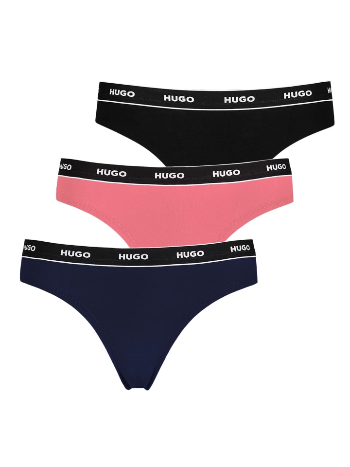 3er Pack Thong Stripe in Mehrfarbig