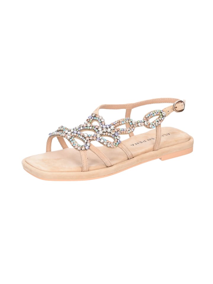 Schnürschuh in beige