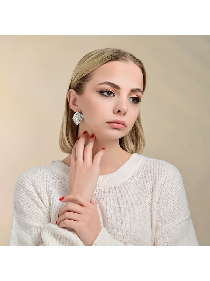 Damen Ohrringe – Ohrstecker aus Edelstahl in silber