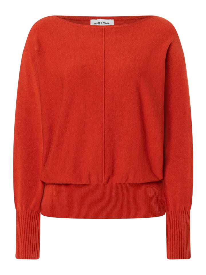 casual Oversize-Pullover, Fledermausärmel in samba orange