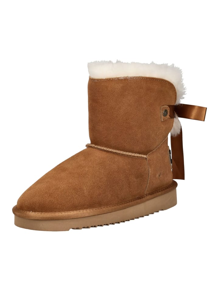 Stiefelette Cognac