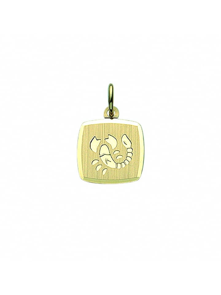 Damen & Herren 333 Gold Sternzeichen Anhänger Skorpion in gold