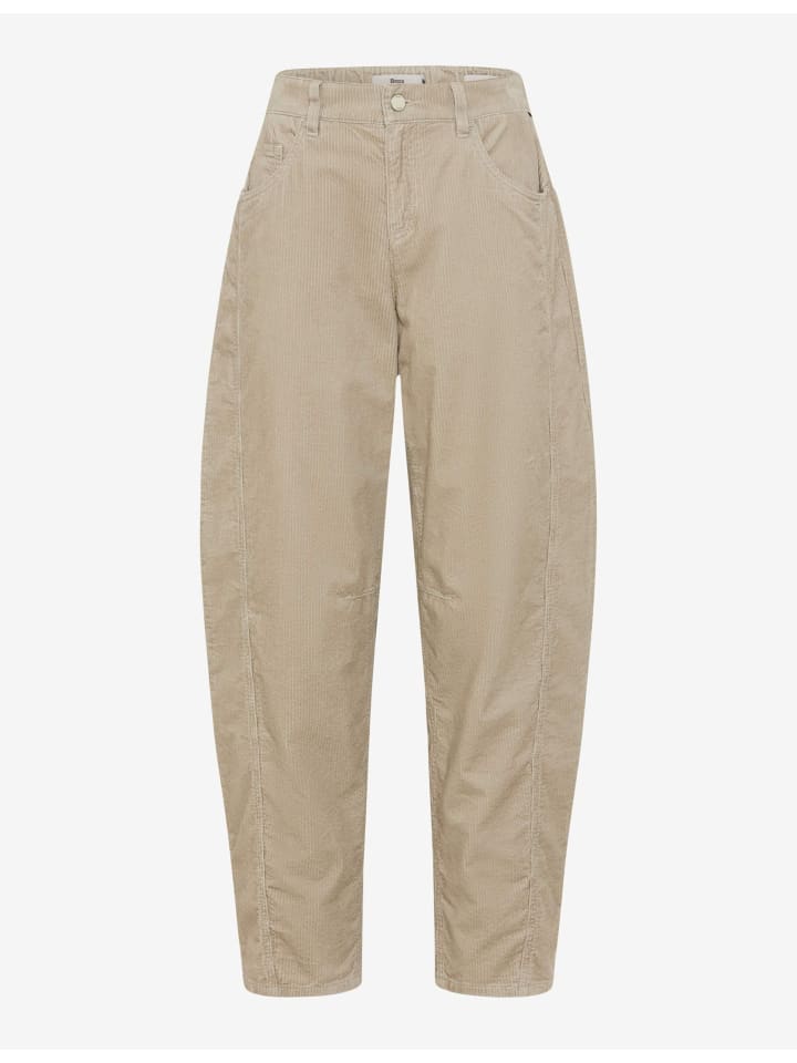 Megan S Cordhose im Barrel Fit in Dark Ecru