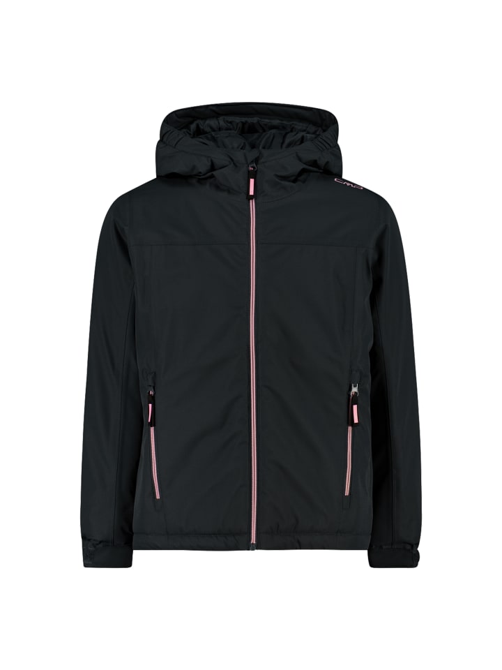 Mädchen Kid G Jacket Fix Hood in Anthrazit