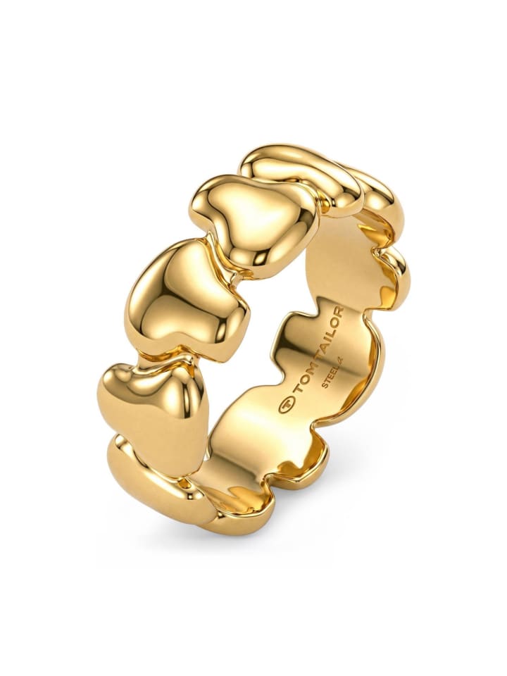 Ring Edelstahl, IP gold in Gold
