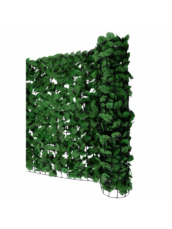 Balkonsichtschutz, 300x150cm Blatt dunkel