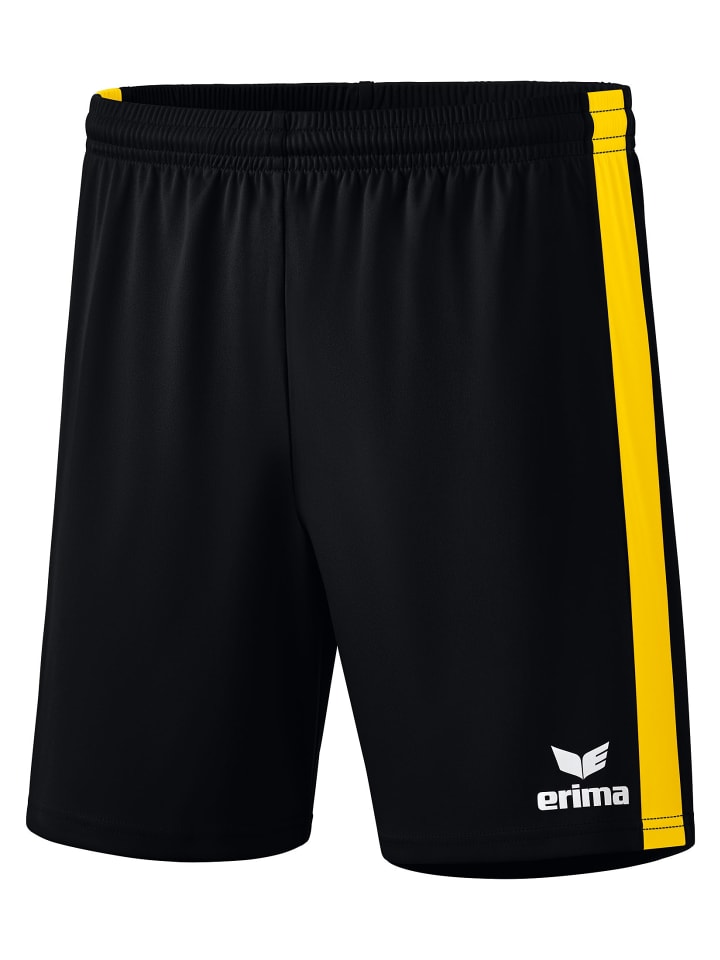 Unisex Erwachsene, Erwachsene Retro Star Shorts in schwarz/gelb