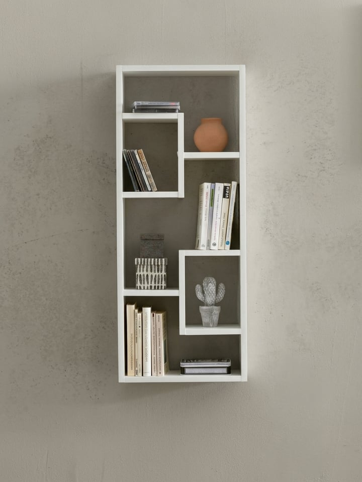 Wandregal 36x90x13,5 cm Holz Design Hängeregal modern, Wandboard in Weiß